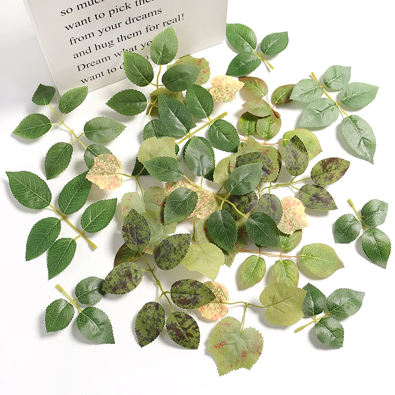 10/30/50pcs Seide künstliche Pflanze Blatt Wohnkultur Garten Girlande Hochzeits dekoration liefert gefälschte Blätter DIY Braut Handwerk Kranz – Detail 4