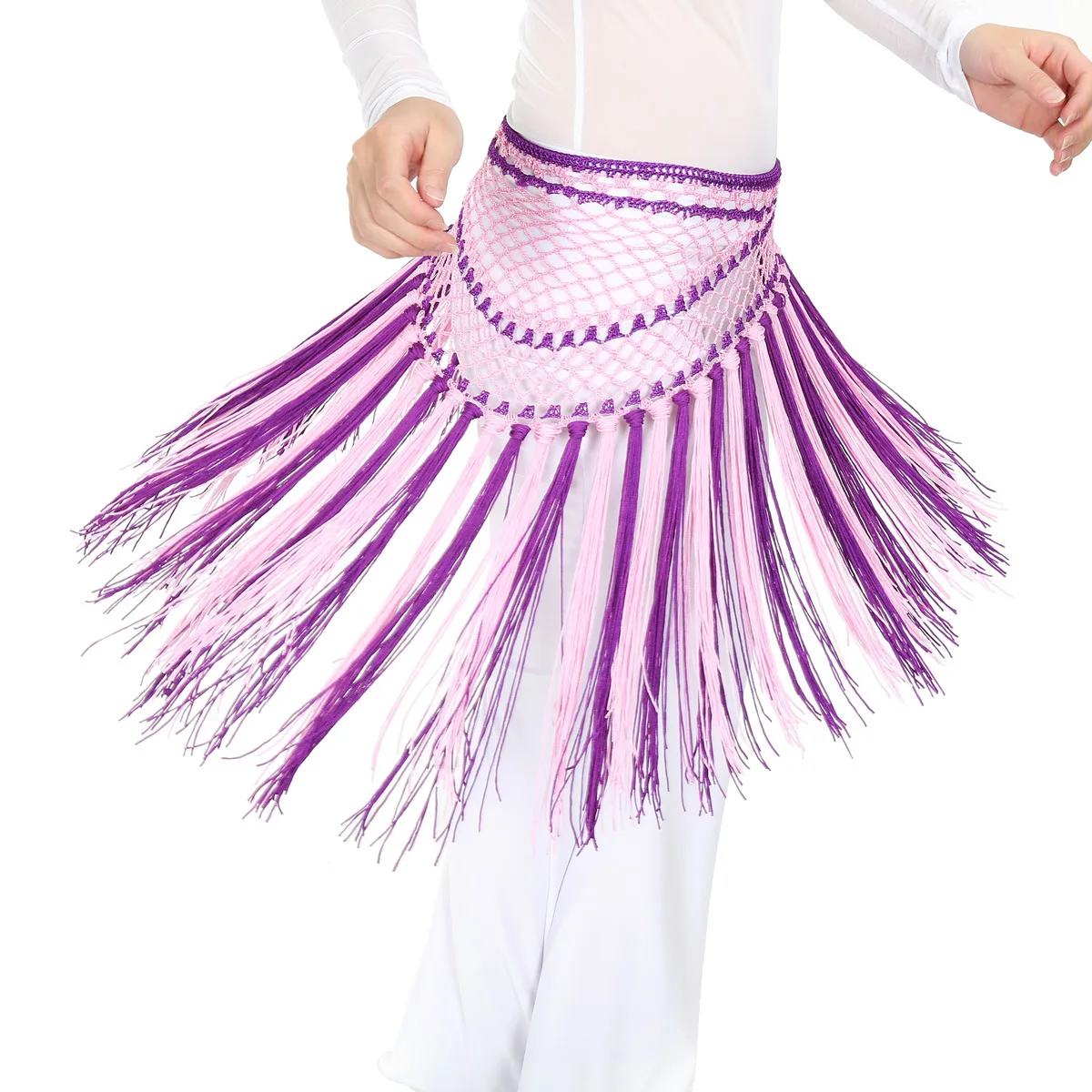 

Аргентина, двухцветный короткий шарф с кисточками, шаль, костюм для танца живота, танец живота, поясная цепочка, хвост русалки