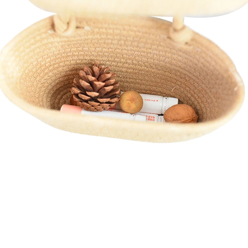 Cestini appesi in tessuto 1pc che organizzano cesto da parete appeso a 3 livelli decorativo Boho a parete in cotone sopra lo stoccaggio per soggiorno