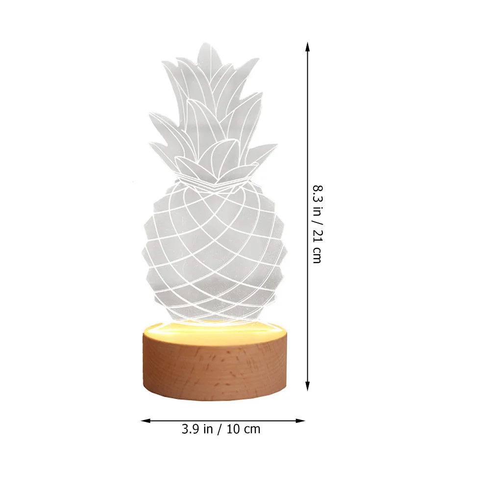 1pc Ananas Luce notturna Piccola lampada da scrivania Decorativa Arredamento camera da letto Modellazione unica Lampada da notte a LED per la decorazione domestica