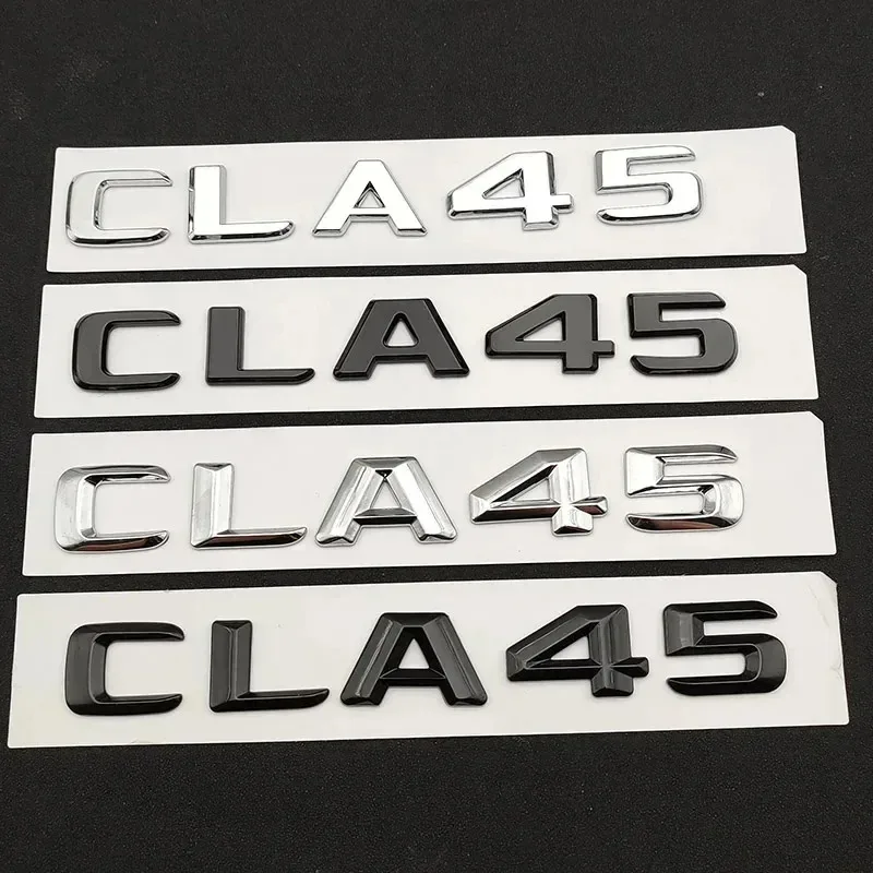 3D ABS For Mercedes-Benz CLA45 AMG W117 C117 Emblem Logo Chrome Car Rear Trunk Letters Badge Stickers Auto Accessories