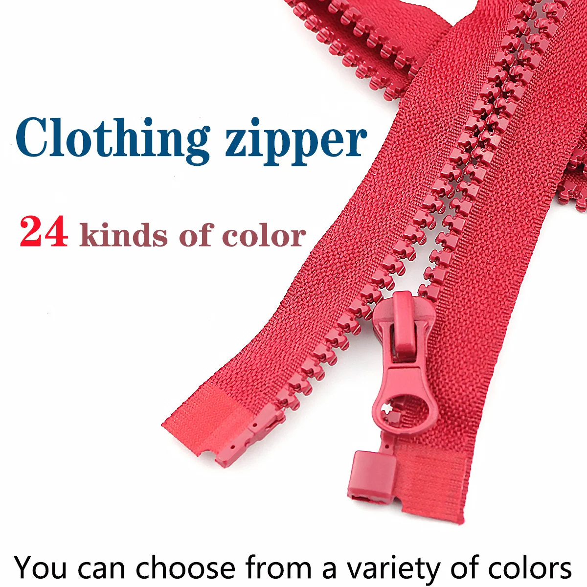 Resin Zipper 2.5 * 40/50/60/70/80/90/100/120 cm Applied in Garment Sewing Process (24 Kinds of Colors) Sewing Accessories