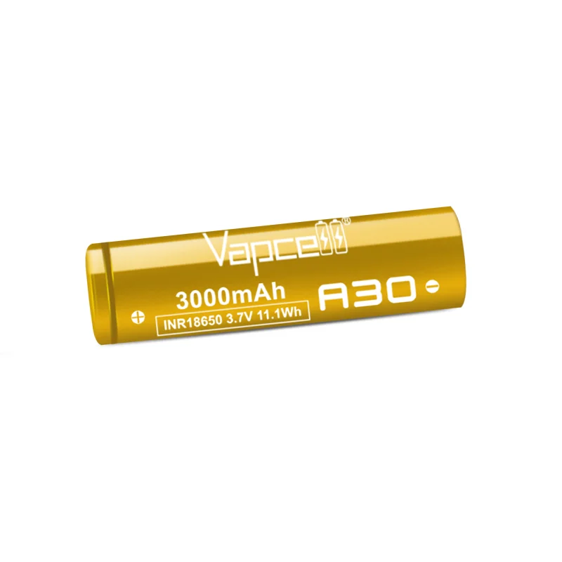 Original Vapcell A30 INR 18650 3000mah 20A/35A Battery 3.7V High Performance Cell For Battery Pack Drone Similar As Samsung 30Q