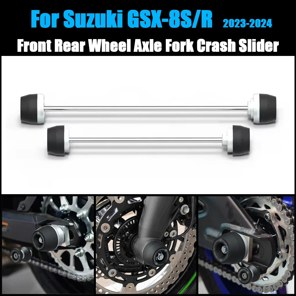 For Suzuki GSX-8S GSX 8S 2023 2024 GSX-8R 2024 Motorcycle Front Rear wheel Spindle Crash Protection