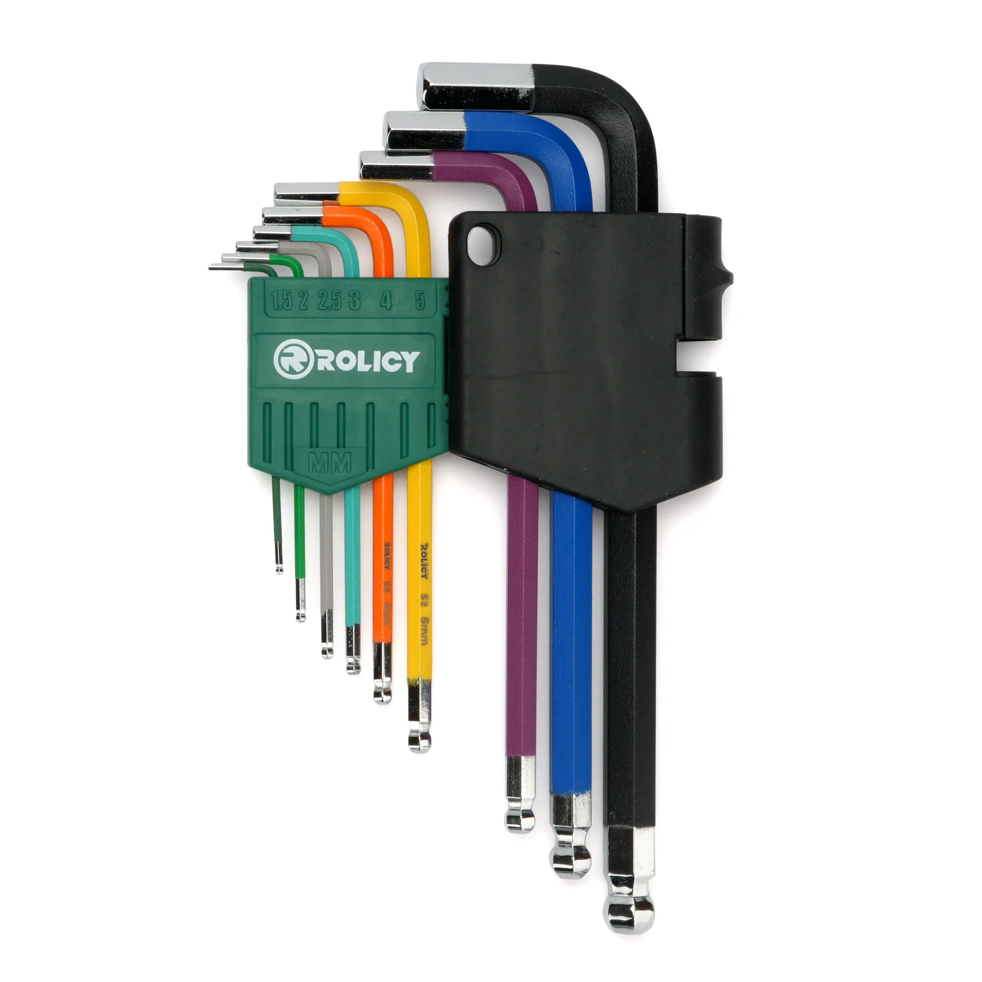 hit-productfactory-hot-sale-9-long-arm-color-coded-ball-ended-hex-key-set-s2-steel-heat-treated-anti-corrosion-and-rust-preve
