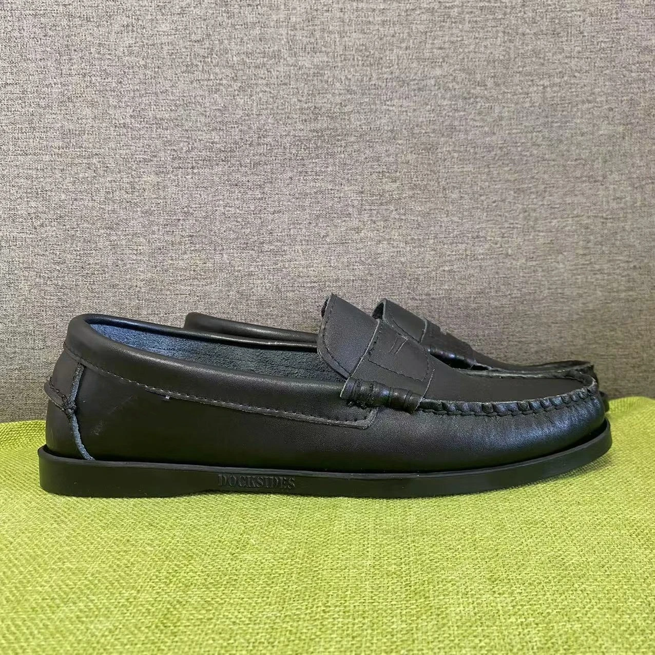 

Men Homme Authentic Docksides Shoes - Premium Leather Moc Toe Lace Up Boat Shoes 08D