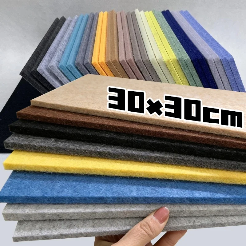 6PCS+35PCS Pushpins Home Office Large Black Felt Bulletin Cork Pin Note Boards Wall Tiles Decorative Soundproof Acoustic Panels