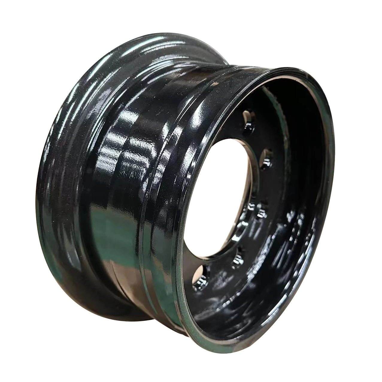 

Chinese Factory Customized 5.00S-12 Inch Industrial Forklift Steel Wheel Rim for 7.00-12 Solid Tires