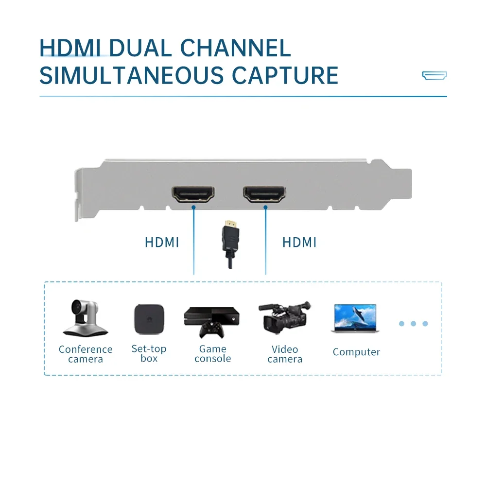 Unisheen مسجل مزدوج تدفق التكبير Vmix OBS Wirecast 2 قناة HD 1080P لصندوق بطاقة التقاط الفيديو HDMl #5