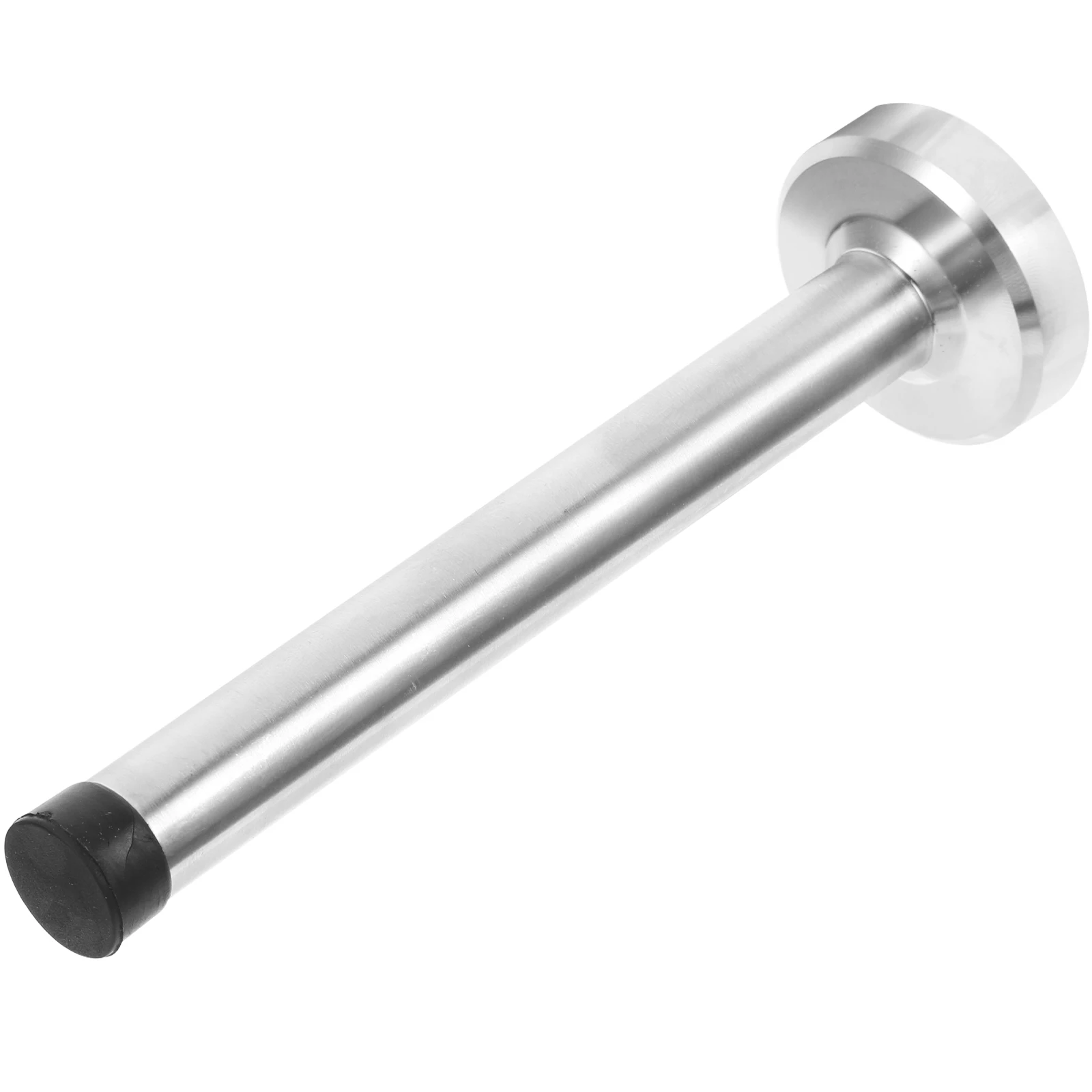 2 pacote 9 5cm prata fosco aço inoxidável porta parar protetor de parede extra longo piso montado pára evitar bater à prova de intempéries