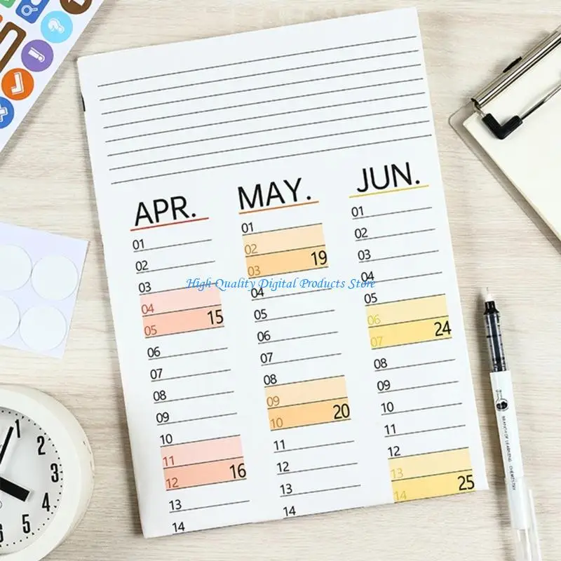

U2JE 2026 Wall Calendar Yearly Planner Home Organiser Planner 74x52.5cm for Planning