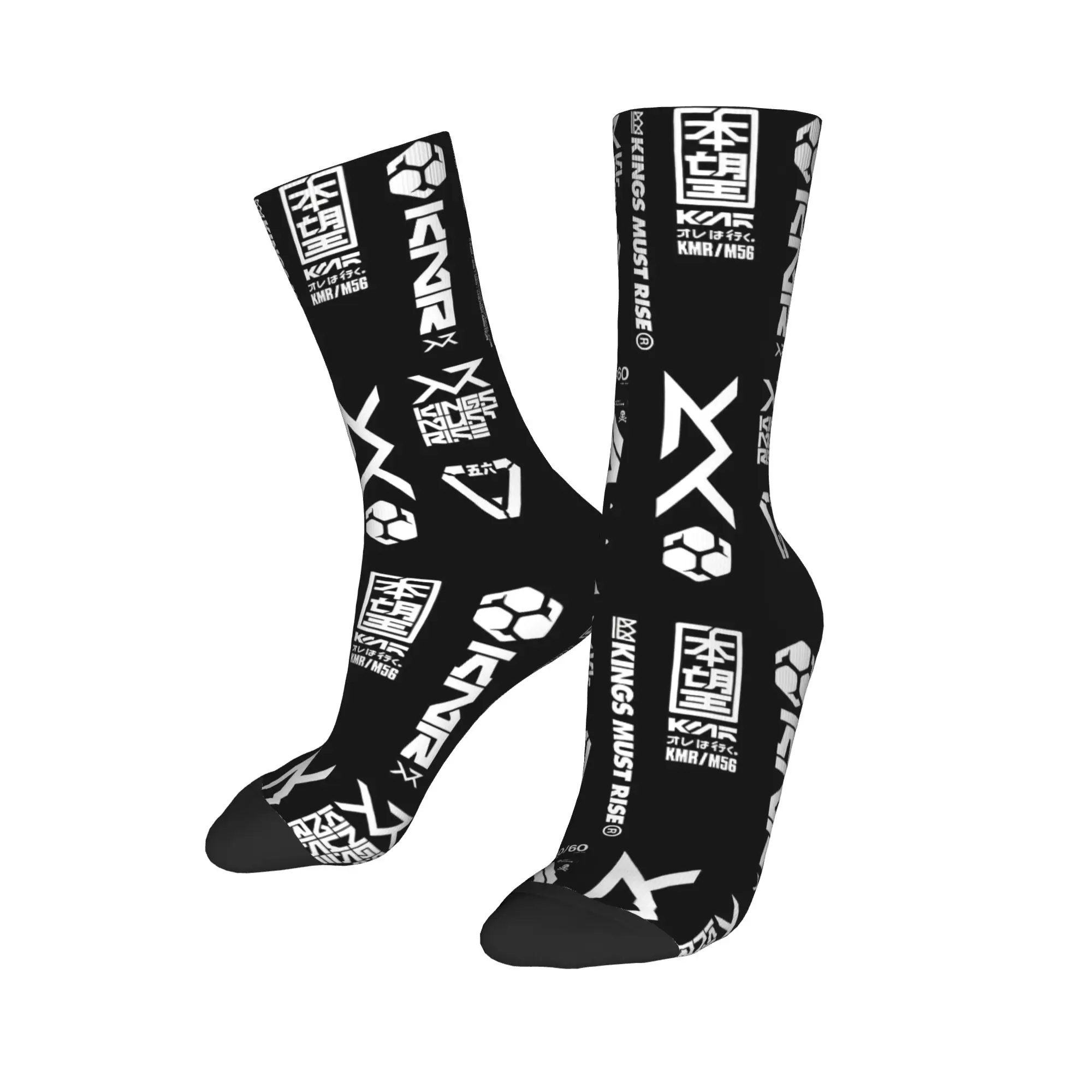 Benutzerdefinierte Techwear-Kleidersocken für Herren und Damen, warme Mode, Neuheit, Cyberpunk, mechanische Form, Crew-Socken