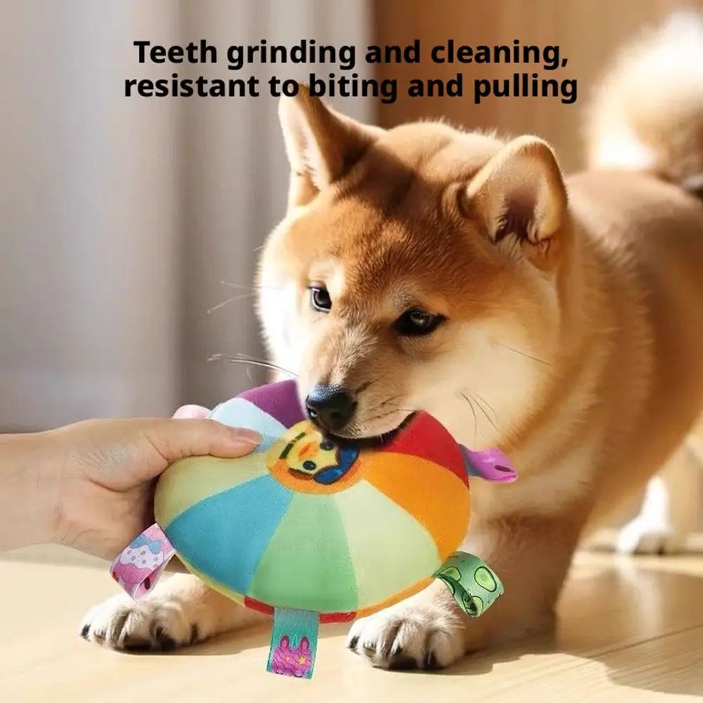 Colorful Dog Sounding Toy Pet Chew Toy With Built-in Rattle Interactive Play Toy For Small/Large Dogs Safe Pet Supplies