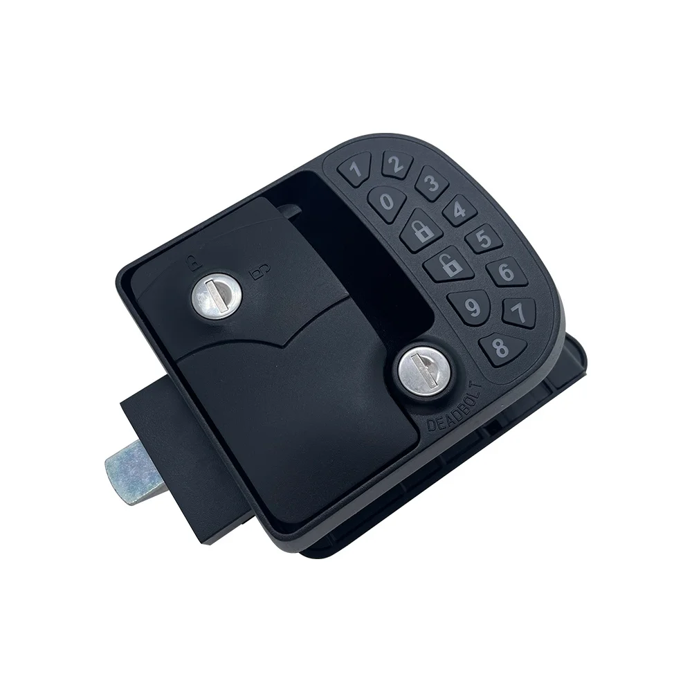 Black Zinc Alloy Keyless Entry Door Lock Latch Handle Knob Deadbolt for RV Camper Trailer Password Lock Door Lock