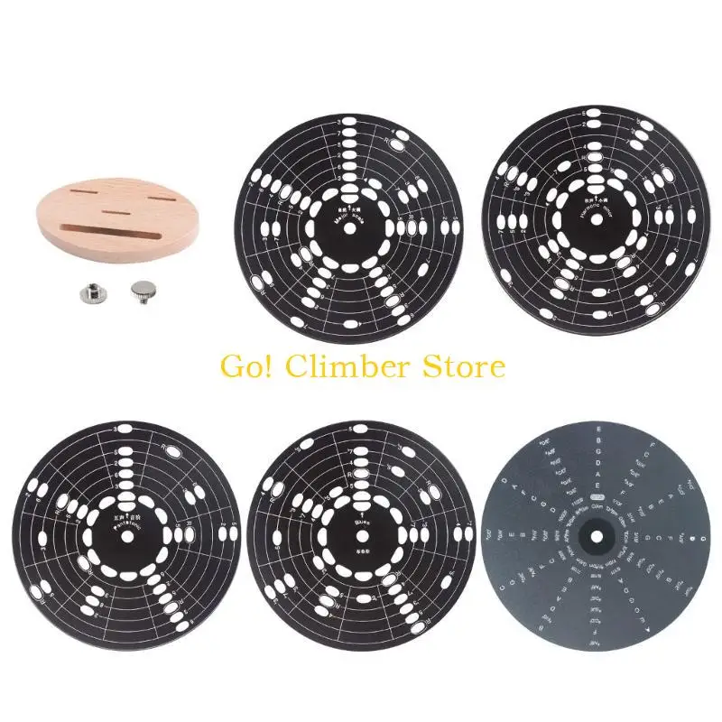 Q84C Circle of Fifths Wheel with Stand Guitar Scale Wheel Aluminium Alloy Circle Wheel Music Theorys Learning Tool for Guitar - view 5