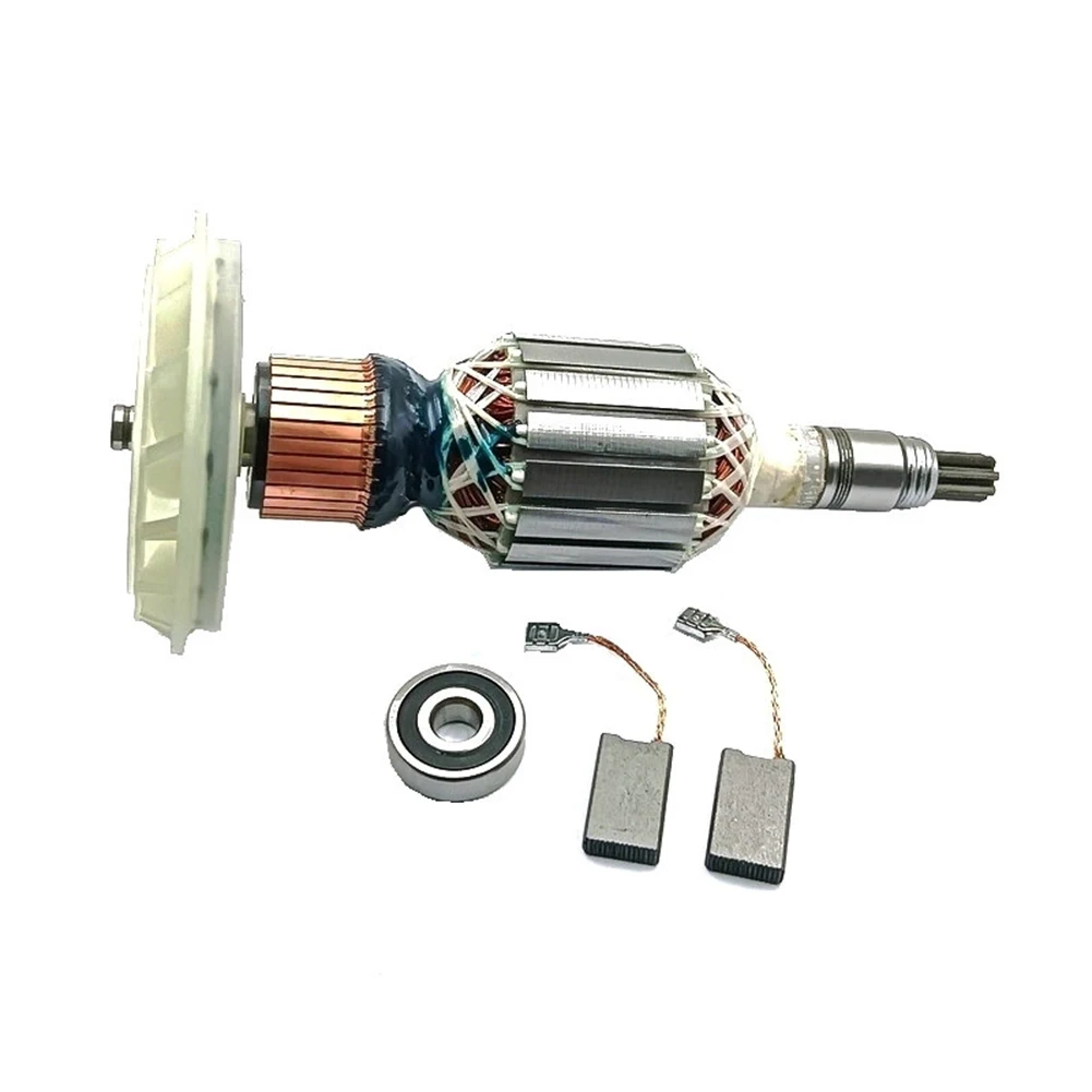 Armature Rotor Anchor for Bosch Electric Tools For GBH10DE 11223EVS Part 1614011072 with Bearings and Carbon Brushes