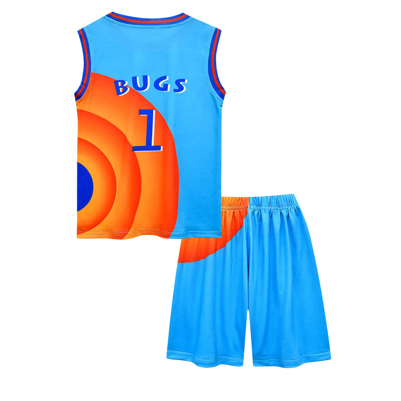 Boys Girls Space Jam 2 Jersey Clothes Tune Squad Basketball Cosplay Vest Shorts Tracksuit Uniform Sports Suit Children Clothing