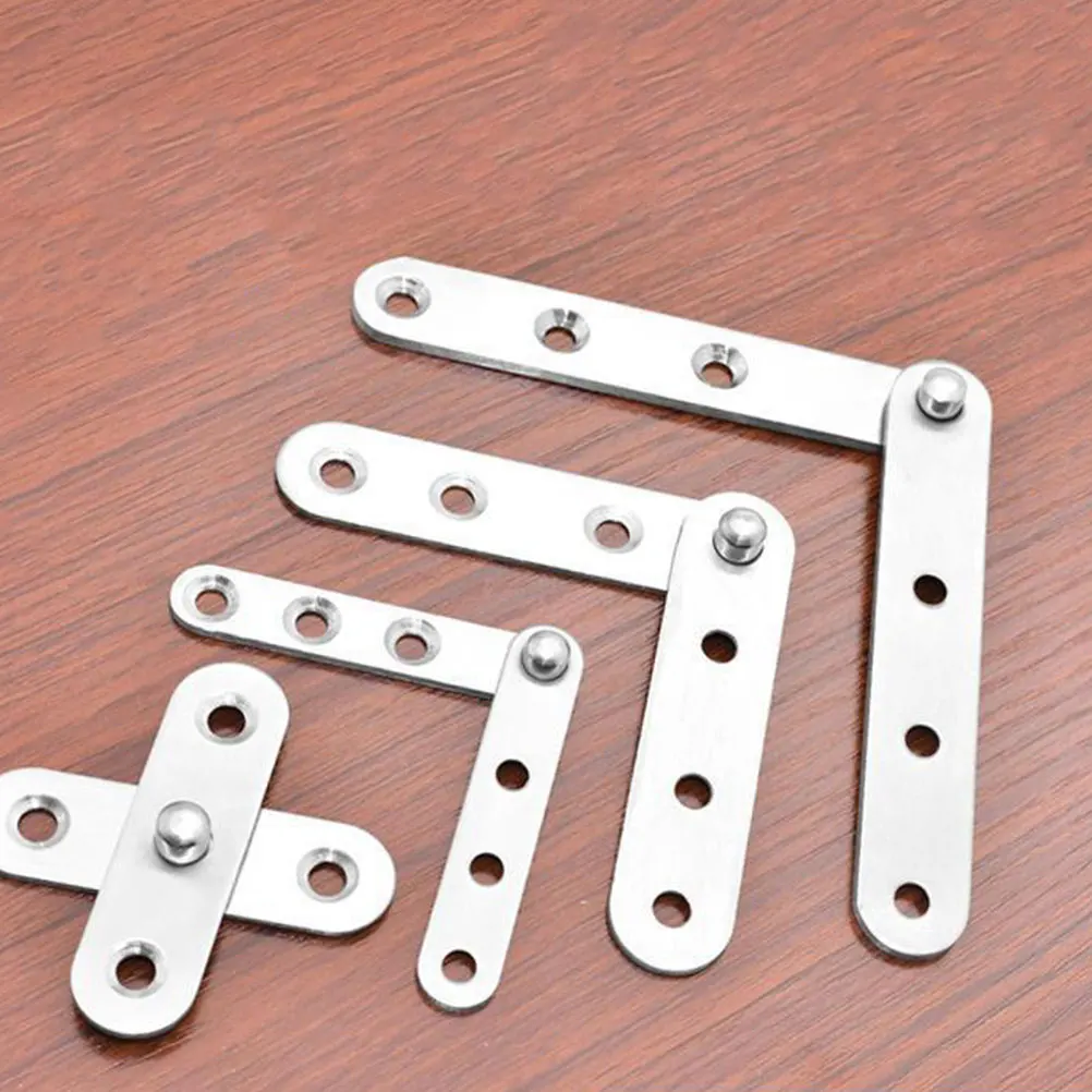 

10 Pcs Cabinet Hinges One-line Hidden Door Degree Rotation Stainless Steel Door Hinge Concealed Hardware