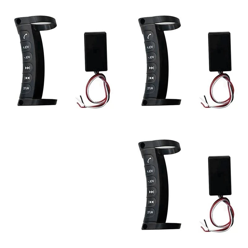 3X Universal Wireless Car Steering Wheel Control Multi-Function Button DVD Player Navigation Radio Remote Control Button-Y79A