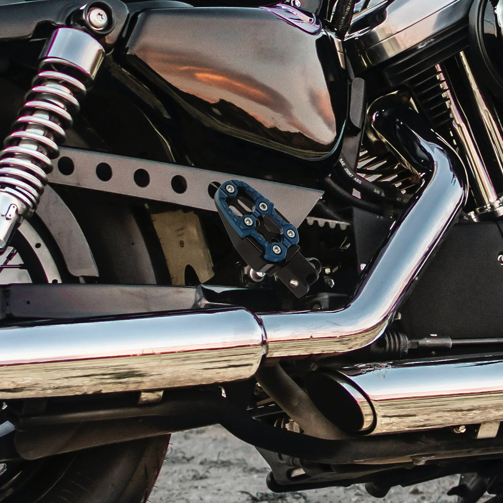 

2Pcs Durable Anti-Slip Motorcycle Footpegs Universal Aluminum Alloy for Off-Road and Mini Bikes Comfortable Support