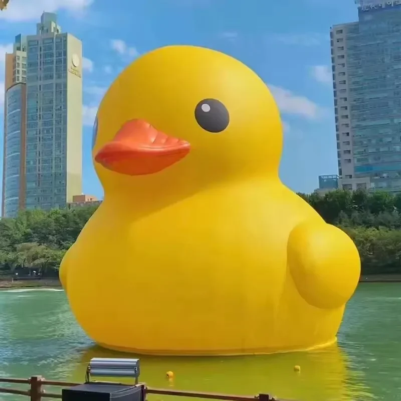 Inflatable Floating  Huge Sealed Giant Inflatable Yellow Duck With Sunglasses Rubber Duck WaterPark Pool Decoration For Event