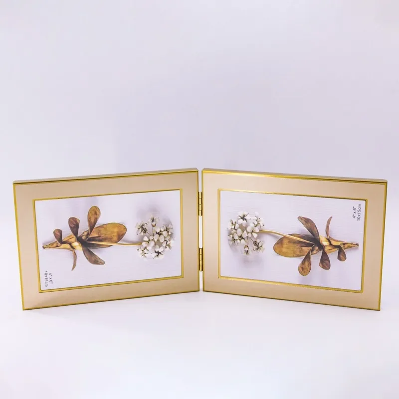 Aluminum Alloy Metal Photo Frame Finished Product, Dried Flower A4 Wedding Photo, Life Photo Display Frame, Painting Frame