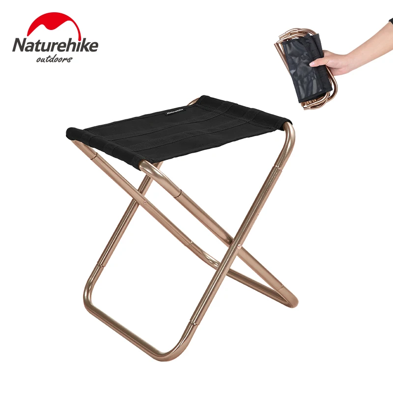 

Naturehike Outdoor Portable Oxford Aluminum Folding Step Stool Picnic Camping Fishing Chair Camping Equipment 243g