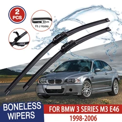 For BMW 3 Series M3 E46 1998-2006 Car Wiper U-type Soft Rubber Boneless Wiper HD Quiet Durable Automotive Wiper 22