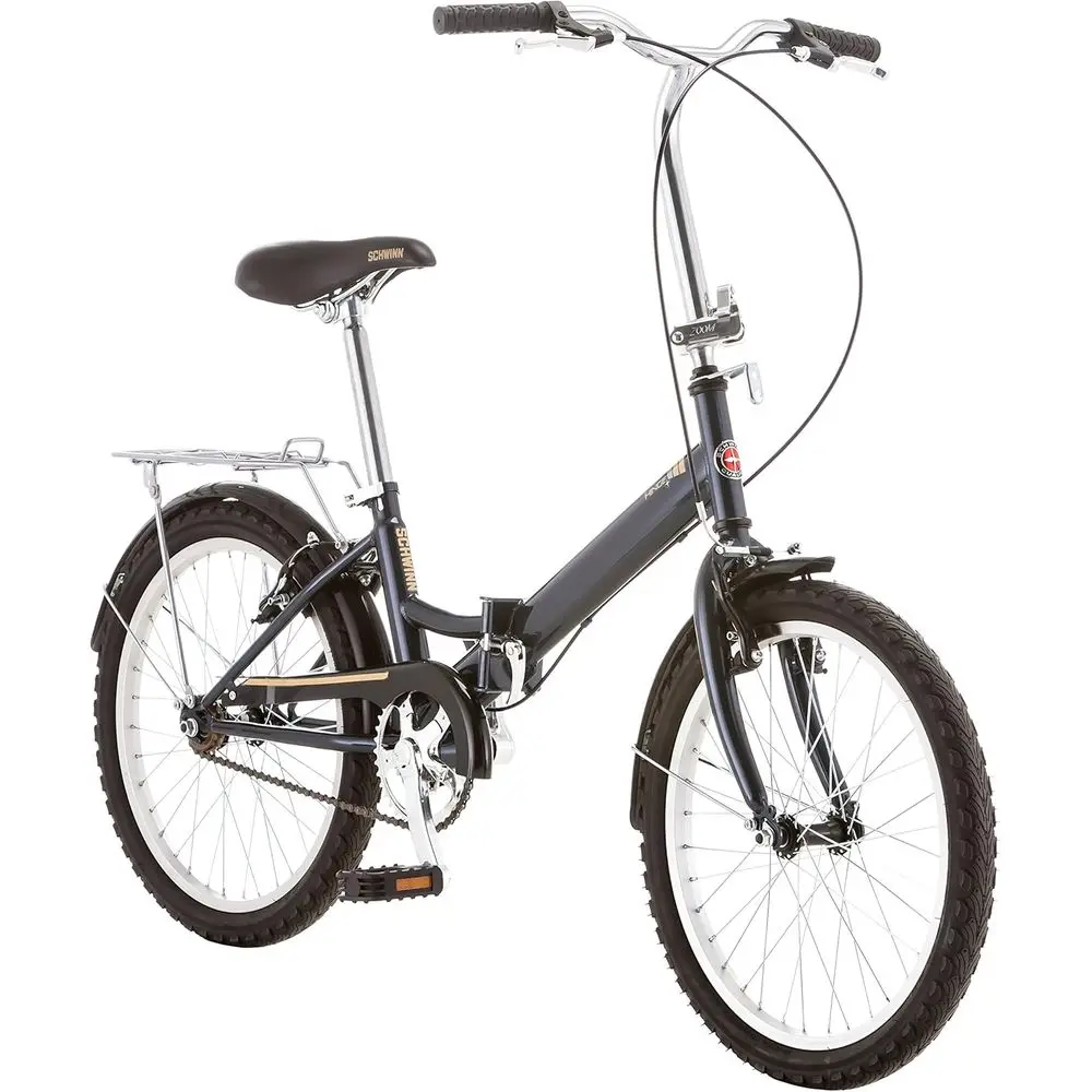 

20 Folding Adult Bike with Rear Rack, Carry Bag, and Multi-Color Options