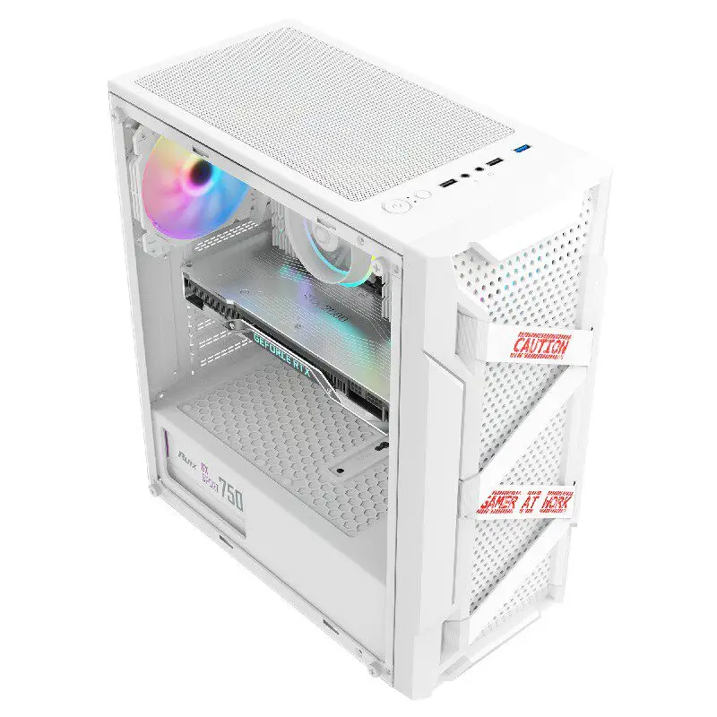 Full-Tower Steel PC Case Full Transparent Side Panel ATX Motherboard Cable Management 360 Water Cooling Support