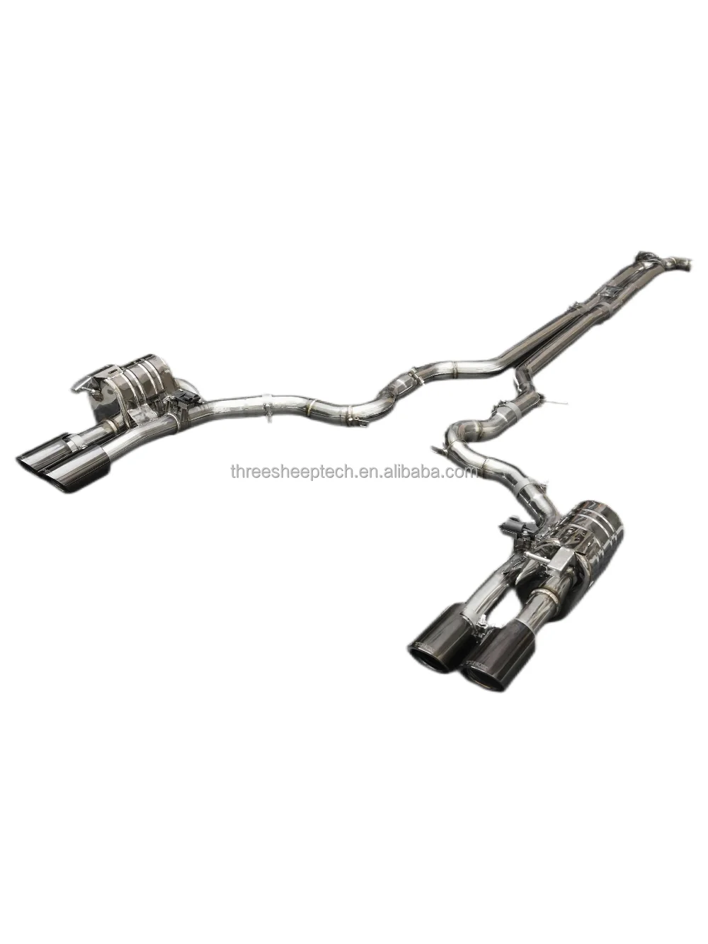 Tubos de escape catback de aço inoxidável de fábrica para porsche panamera 971 970 2.9t 2017-2024 sistema de silenciador de tubo de escape