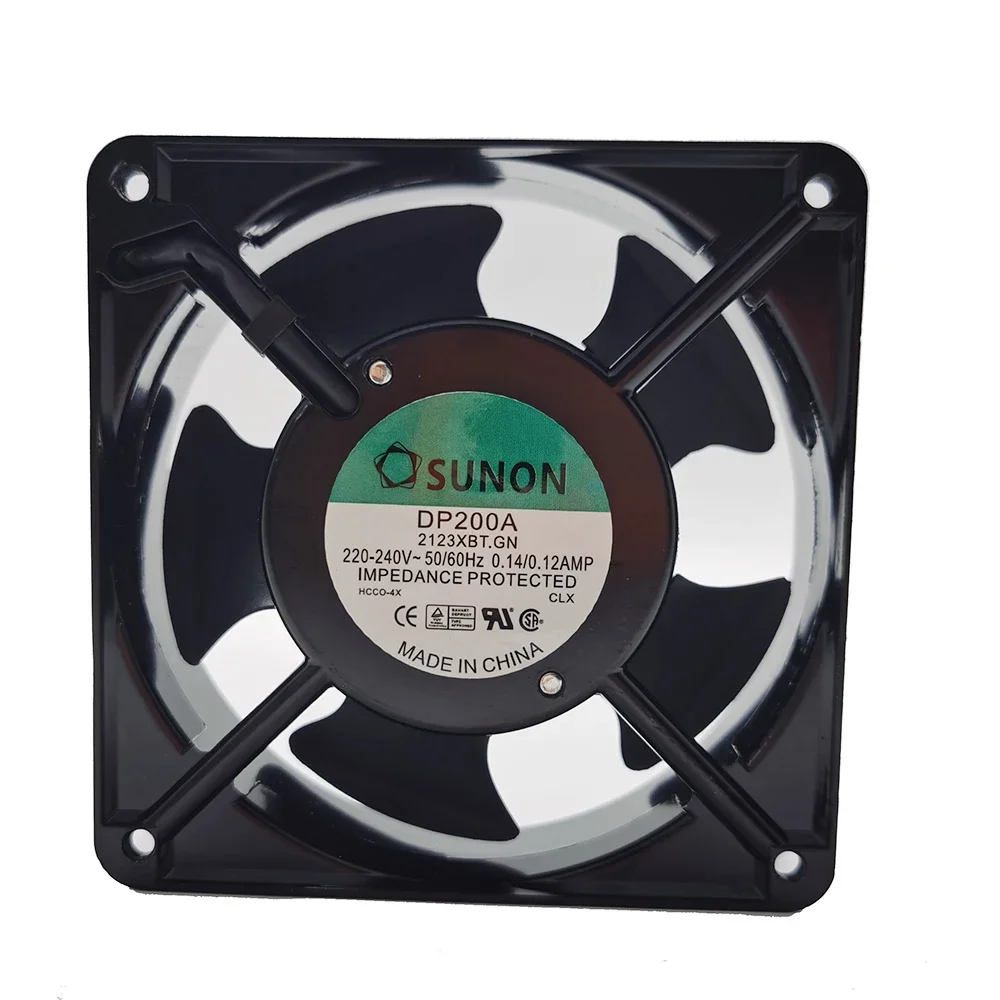 พัดลม AC 220V สำหรับ Sunon DP200A 0.14A 2123XBT.GN 12038 220V 120*120*38มม. พัดลมทำความเย็นตู้อุตสาหกรรม120มม.