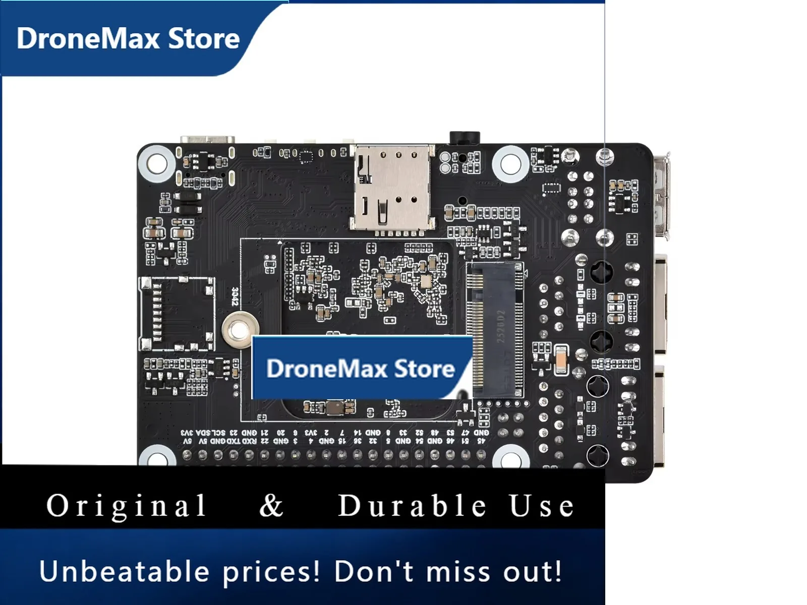 DroMaLuckfox Lyra Pi Linux SBC W/Tri-Core A7+M0, Dual LAN, MIPI DSI, USB OTG, Rockchip Matrix IO (98 Funcs)