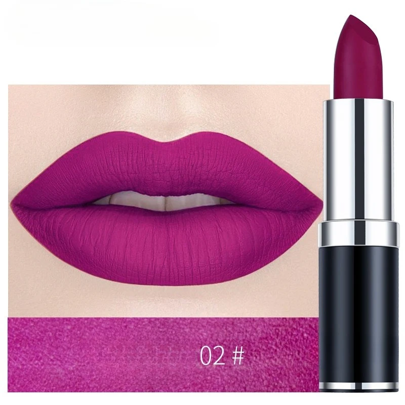 Matte Lipstick Long-Lasting Waterproof Lipstick Smudge-Proof Classic High-Pigment Velvety Texture Lip Gloss Makeup