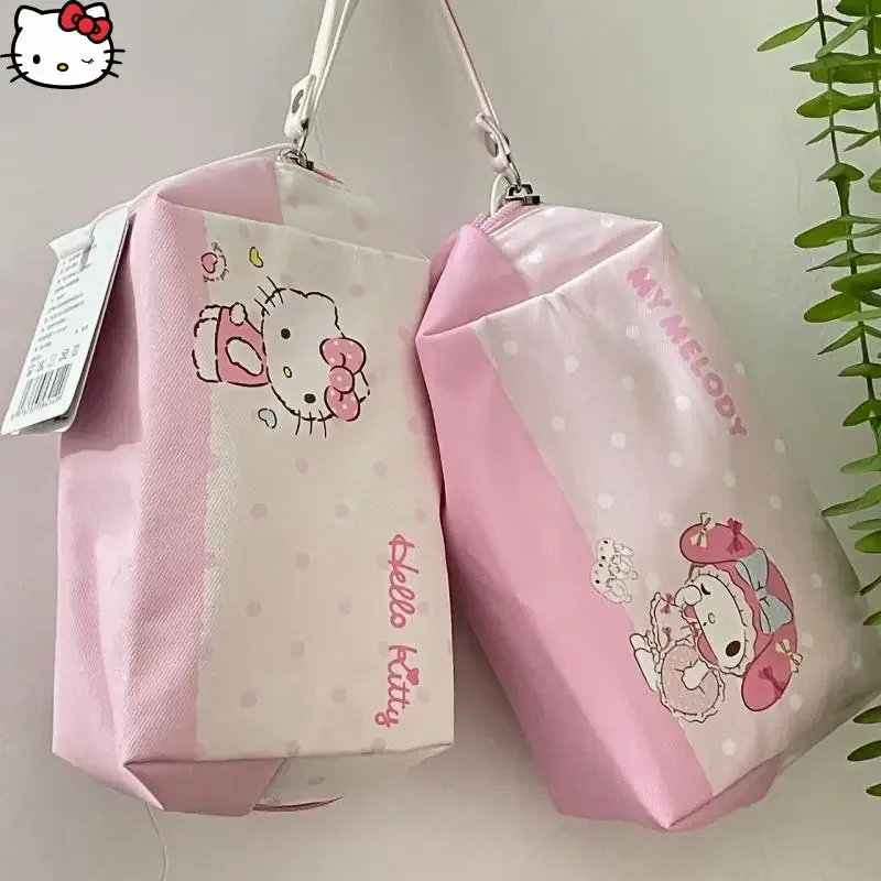 أنيمي لطيف الكرتون سانريو بلدي ميلودي مرحبا كيتي حقيبة مستحضرات تجميل المحمولة تخزين موضة حقيبة أدوات مكتبية سعة كبيرة هدية لطيف جديد #2