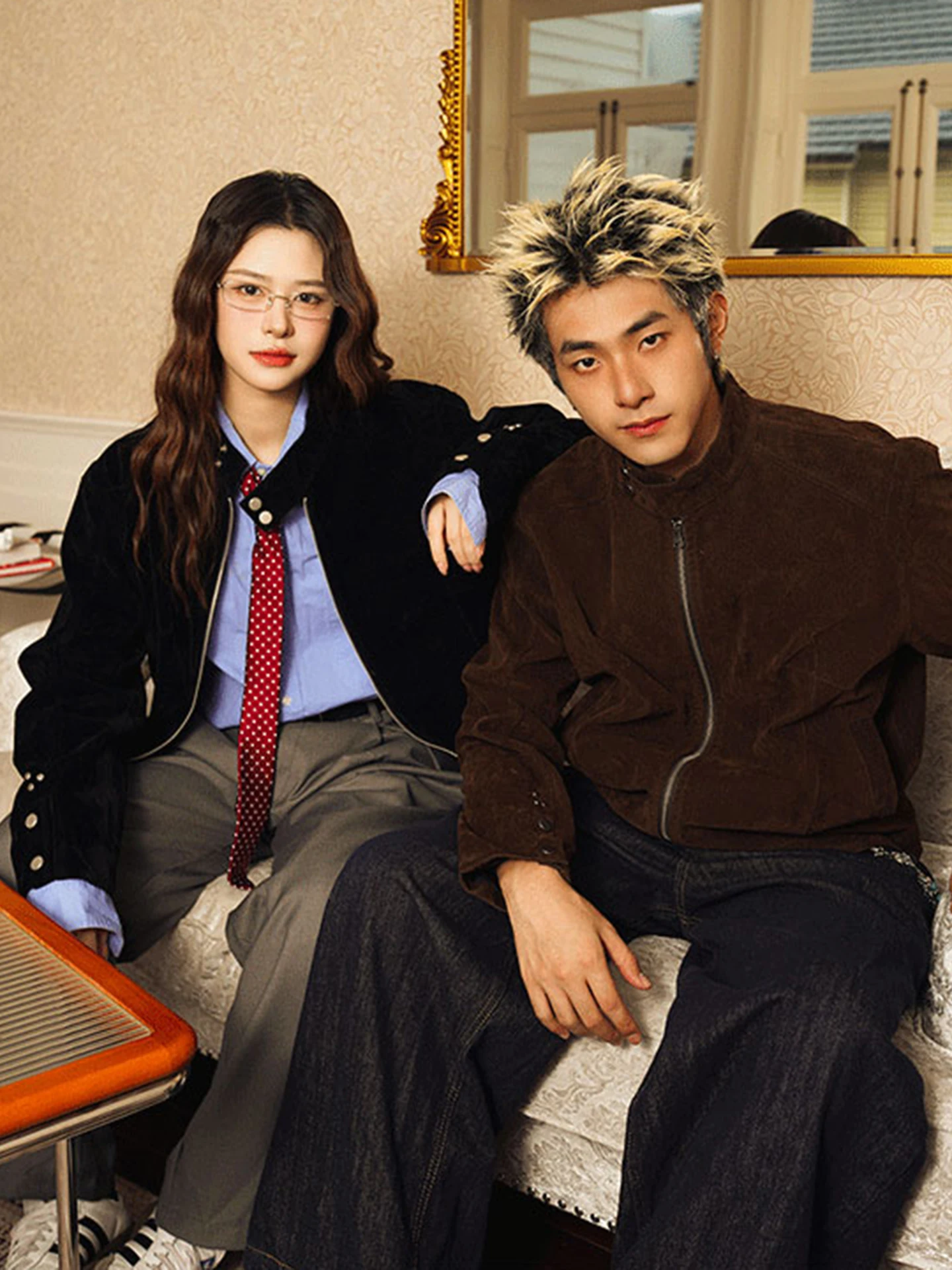 Heren Vintage Opstaande Kraag Gewatteerd Jaet Faionable Urban Sle All-Season Wear Polyester Fiber Stand Fit Ritssluiting