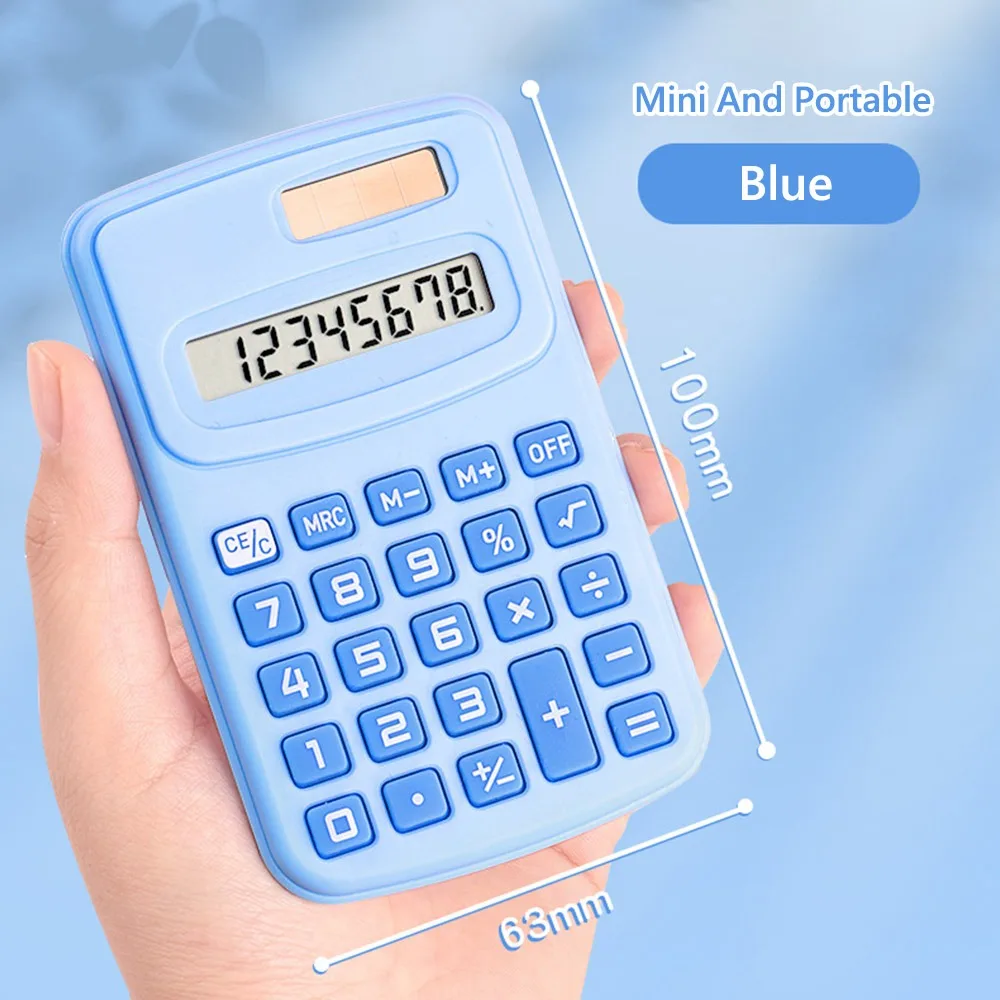 High Quality 8-Digit Mini Pocket Calculator Silent Large LCD Display Scientific Calculator 8-Digit Calculator School Office