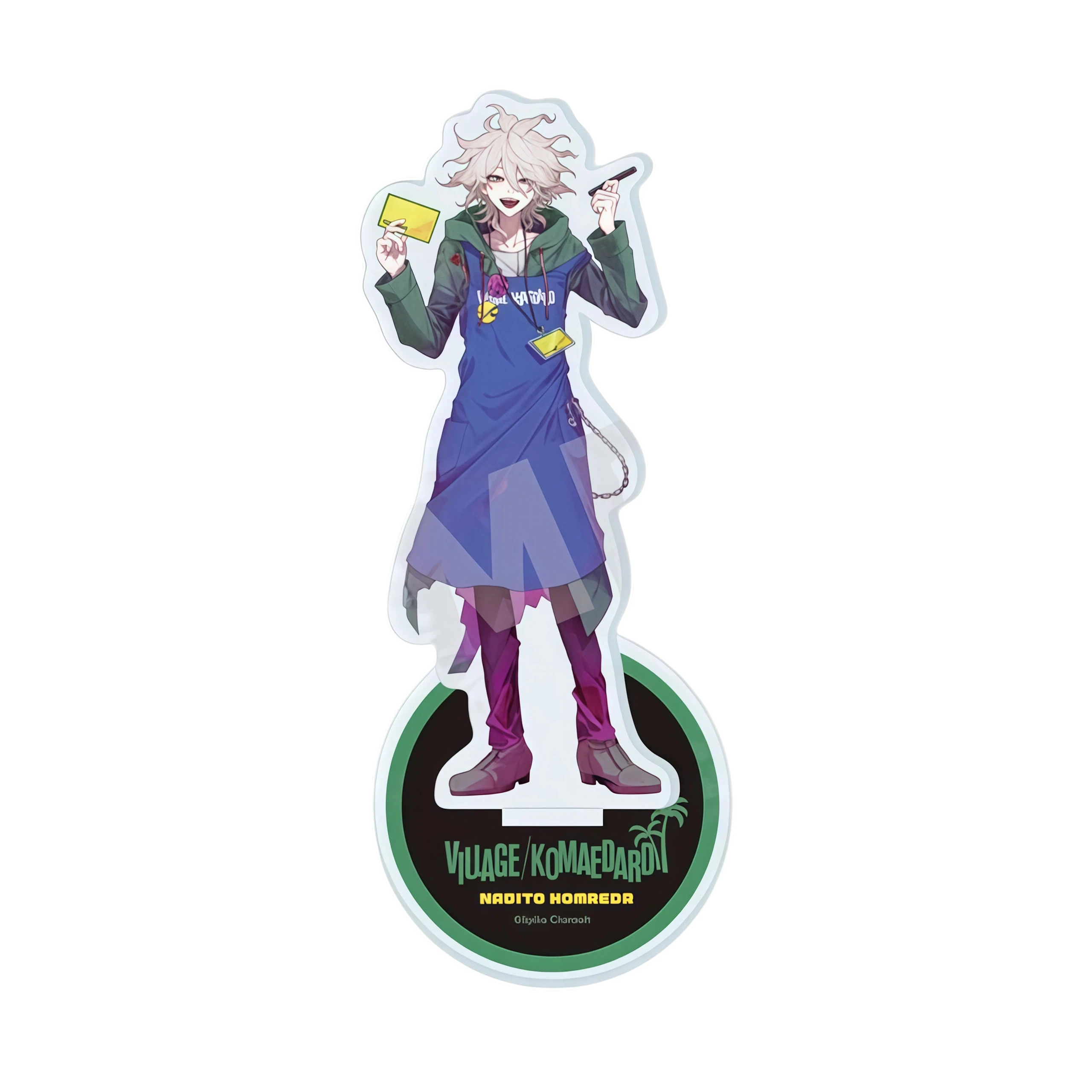 Japan Danganronpa Hot Figures Nagito Komaeda Acrylic Character Stands Model Desk Decor Prop Keyring Anime Collectibles Gift
