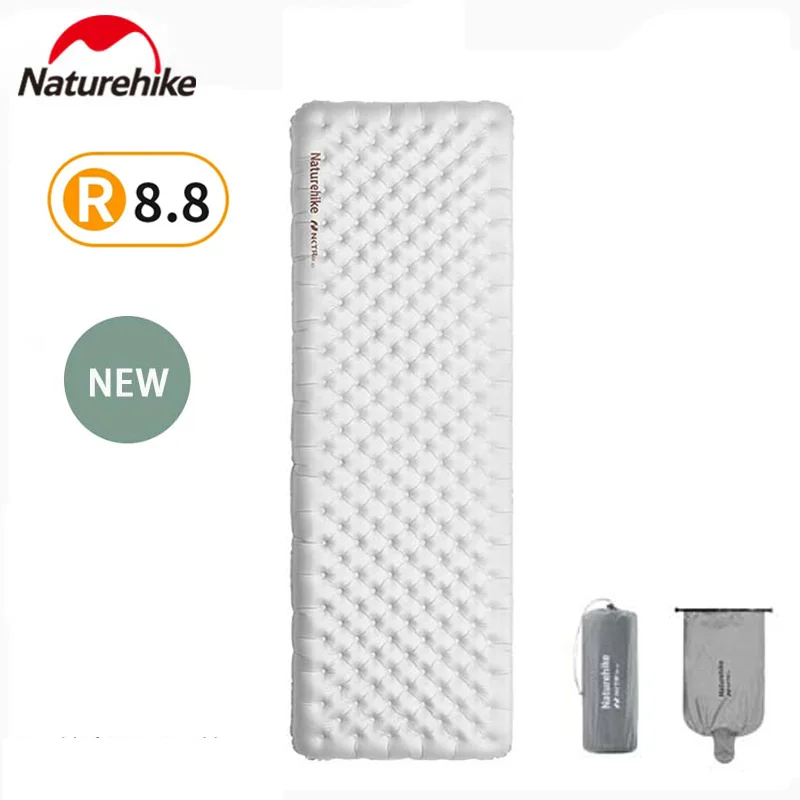 Naturehike R8.8 Inflatable Mattress Ultralight Portable Air Sleeping Pad  Thicken Warm Cushion Camping Mat Moisture-proof Pad