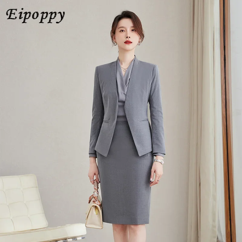 Suit suit women's gray high-end work clothes