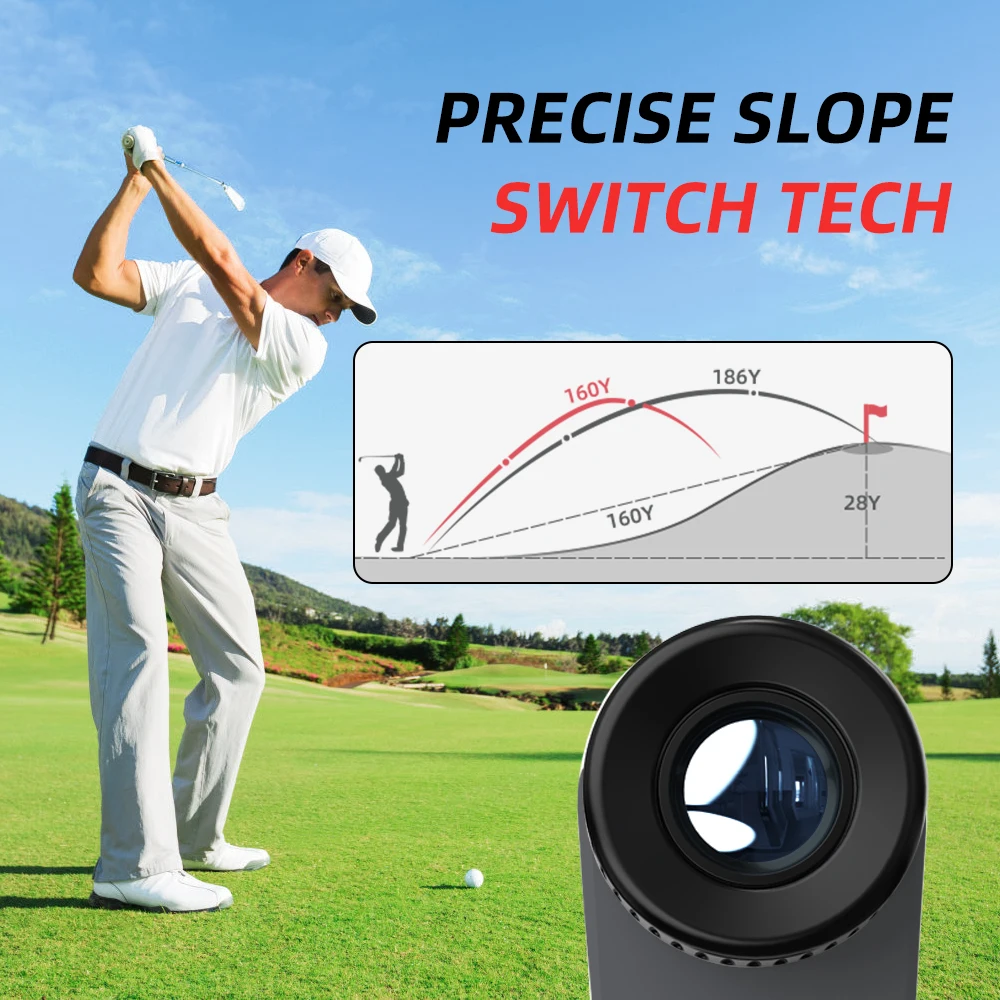 REVASRI Golf Laser Rangefinder Outdoor Sport 6X Magnification Range Finder Monoculars Telescop Professional Golf Distance Meter