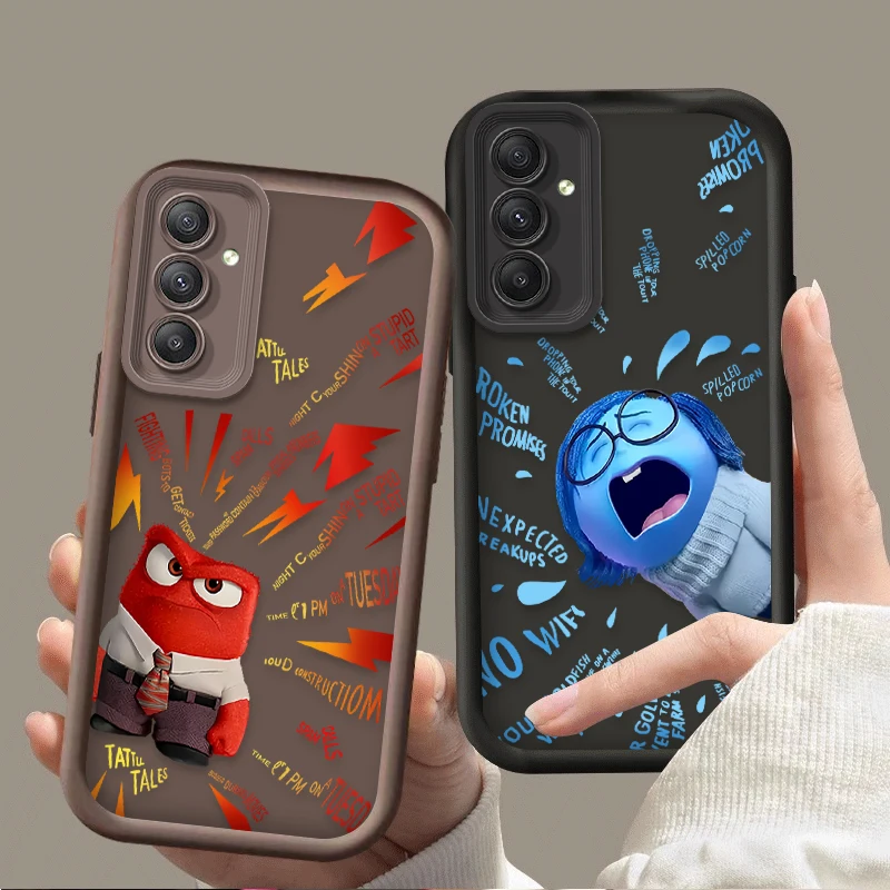 Disney Inside Out 2 Anger Sadness Case for Samsung Galaxy A55 A15 A35 A25 A05 A05S A24 A13 A23 A12 A22 A32 A52 A52S A71 A72 A51