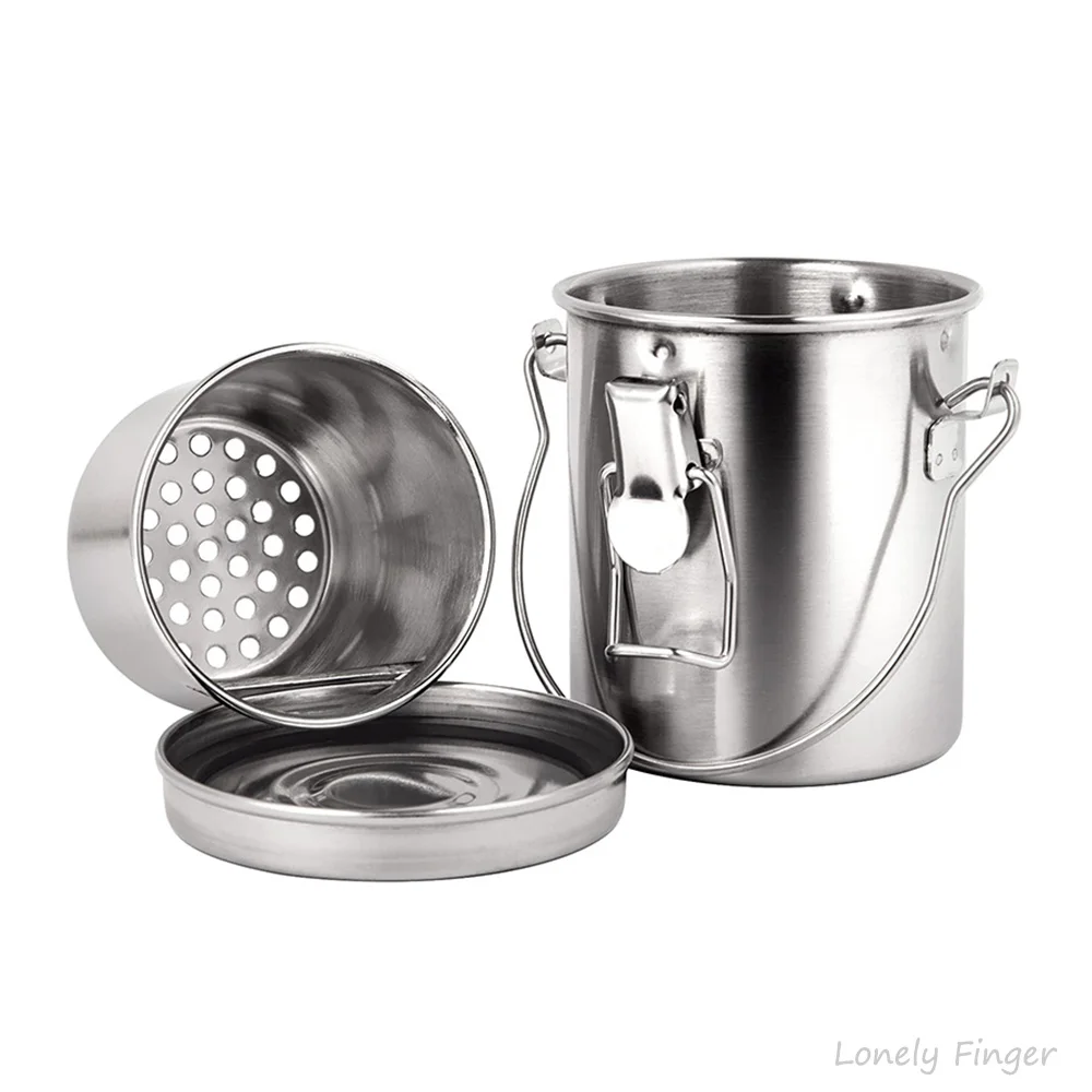Stainless Steel Paint Brush Washer with Strainer and airtight Cover, Airtight Portable Versatile Paint Brush Cleaner