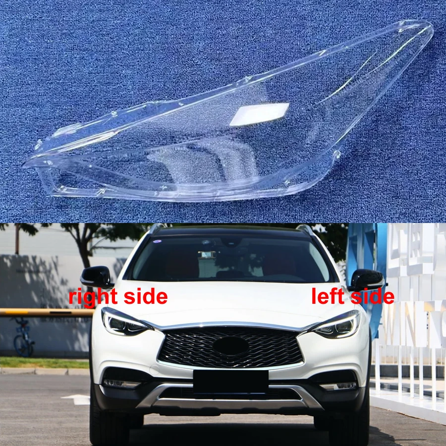 

For Infiniti QX30 2016 2017 2018 Car Accessories Headlight Lens Cover Headlamp Shell Lampshade Transparent Shade Mask Plexiglass