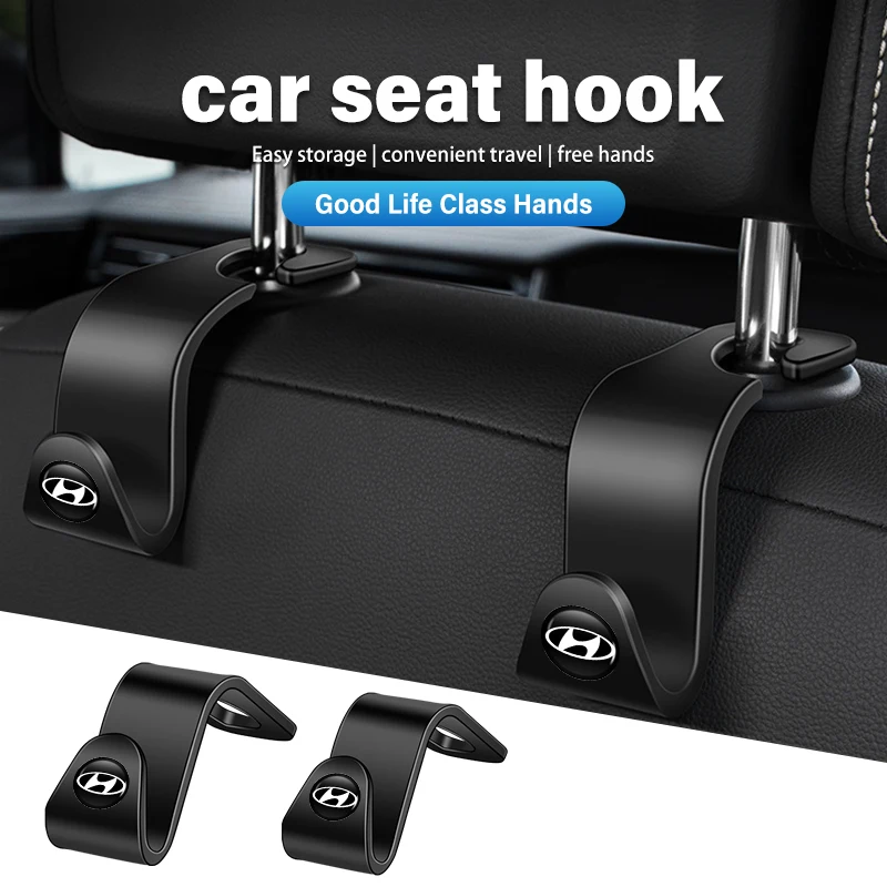 Крючок для подголовника автомобильного сиденья, универсальная скрытая замшевая вешалка для спинки сиденья для Hyundai Creta SantaFe Kona Genesis Equus Coupe Azera ioniq