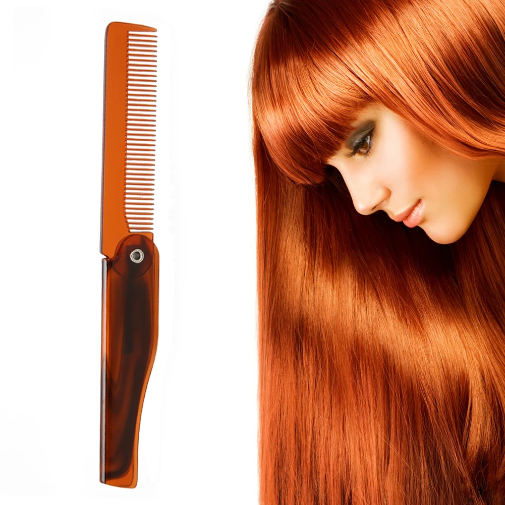 Folding Mustache Comb Small Beard Comb Portable Plastic Hair Comb Knife Shape Fine Tooth Comb for Everyday Hair Care - Image 4