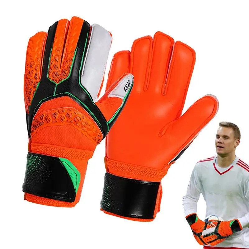 

Goalie Gloves Soccer Anti-Slip Football Gloves Latex Goalkeeper Gloves With Strong Grips Palms Keeper Gloves For Kids Youth