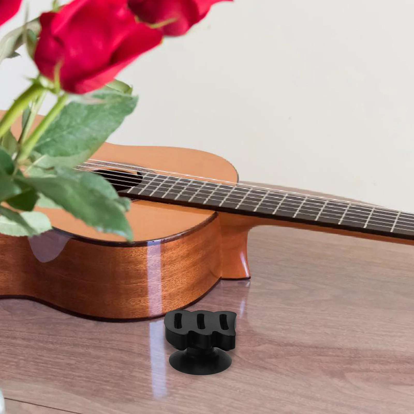 

Silicone Suction Cup Guitar Pick Holder Clip Black 3 Picks Electric Classical Bass Grip Easy Carry Lightweight Durable