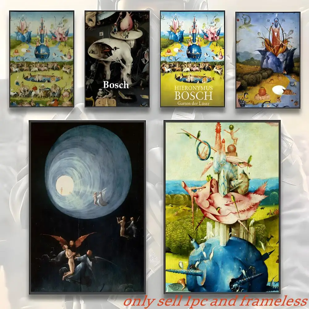 Surrealism Artist H-Hieronymus Bosch Poster Gift with prints Home bedroom living room decoration promotion and display