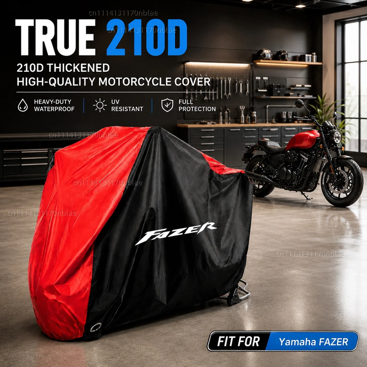 

For Yamaha FZ1 FAZER FZ6 FZ6R FZ8 FAZER FZ750 FZR1000 210D Motorcycle Cover Waterproof Dustproof UV Moto Rain Cover